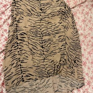 Leith Tan and Black Patterned Skirt